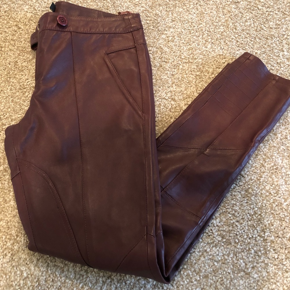 Brown Leather Pants
